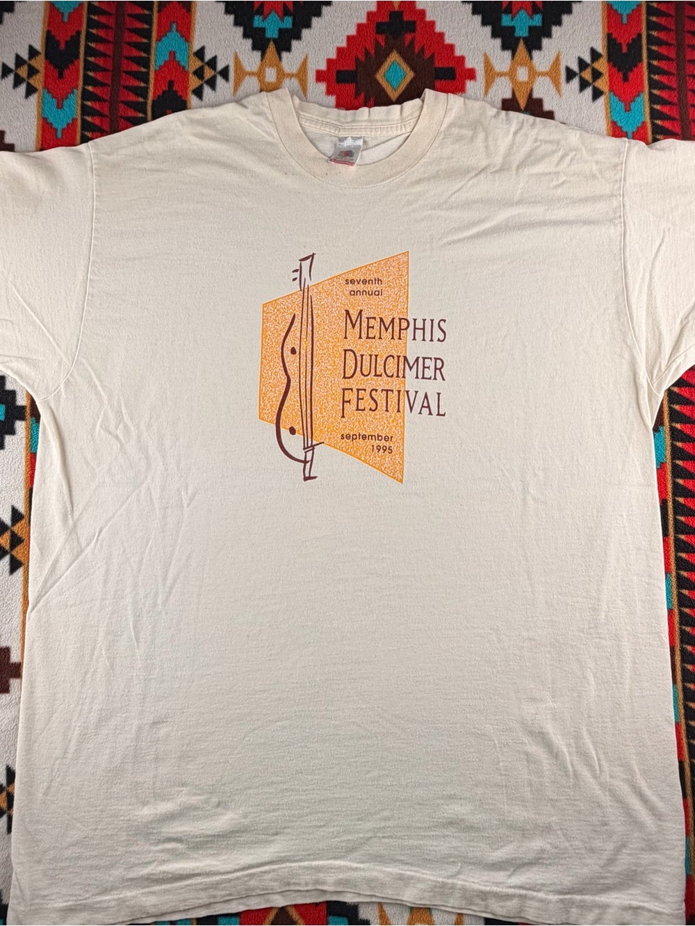 Vintage 1995 Memphis Dulcimer Festival T-Shirt XL